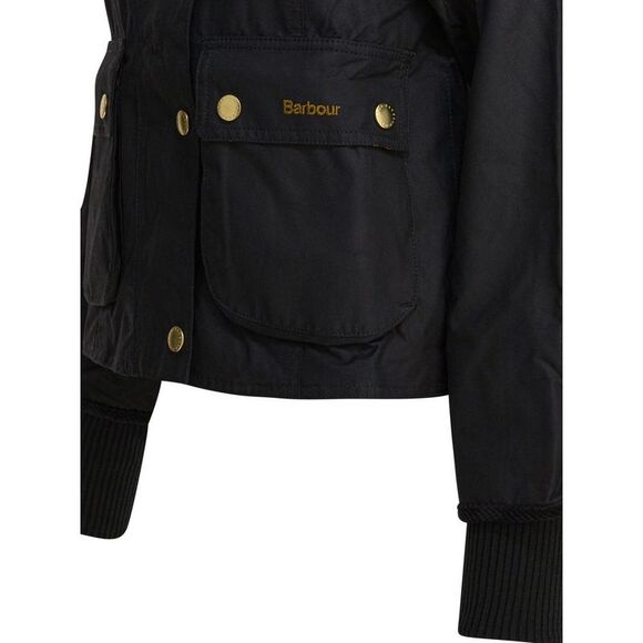 BARBOUR Waxed Cotton Short Jacket Women BLACK Coats & Jackets - Picture 4 of 4